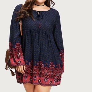 NWOT Tribal Print Boho Dress